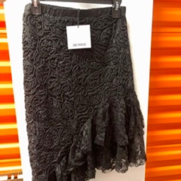 ZARA Cute Festive Lace Midi Skirt, M, NWT - Picture 1 of 9